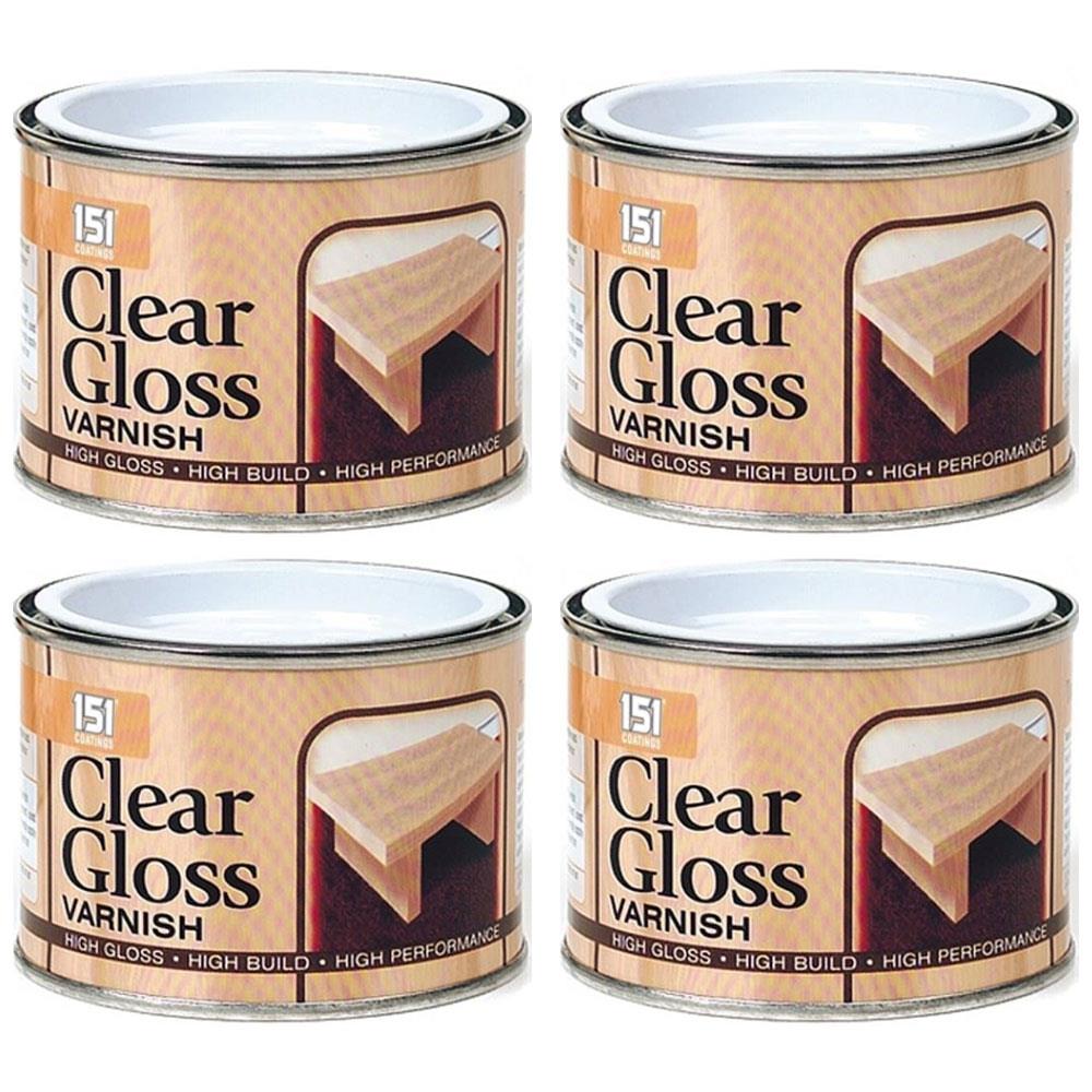 4X Clear Gloss Varnish 180ml Tin Paint