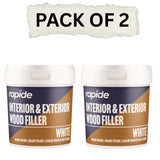2X White Wood Filler Cracks Remover Smooth Interior Exterior 470G All Purpose