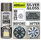 Alloy Wheel Silver Gloss Spray 400ml Spray Paint