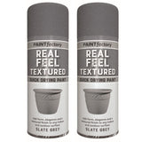 2X - Paint Factory Real Feel Grey 400ml Textured Spray Paint
