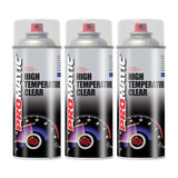 3X Promatic Clear High Temperature Spray Paint 400ml Spray Paint