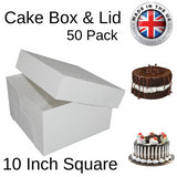 50X Cake Box 10"(10" Lid & 10" Base) Cake Box