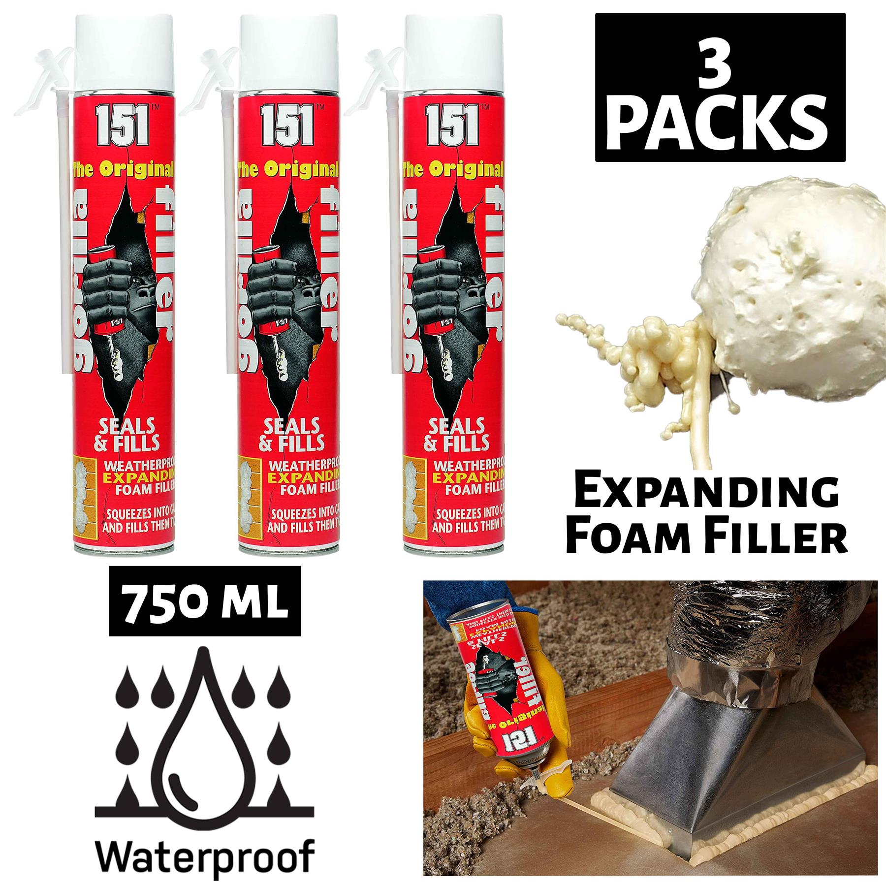 3X Gorilla Filler 750ml Instant Filler