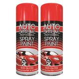 2X Auto Extreme Red Spray Paint 400ml Spray Paint