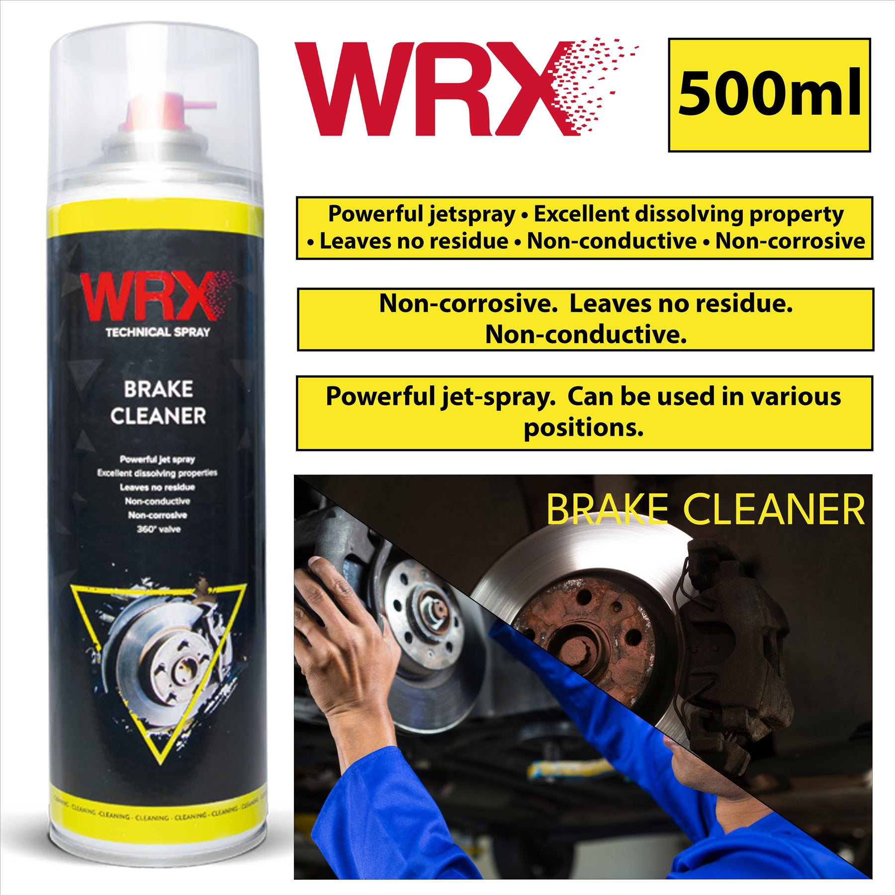 WRX Brake Cleaner 500ml Technical Spray