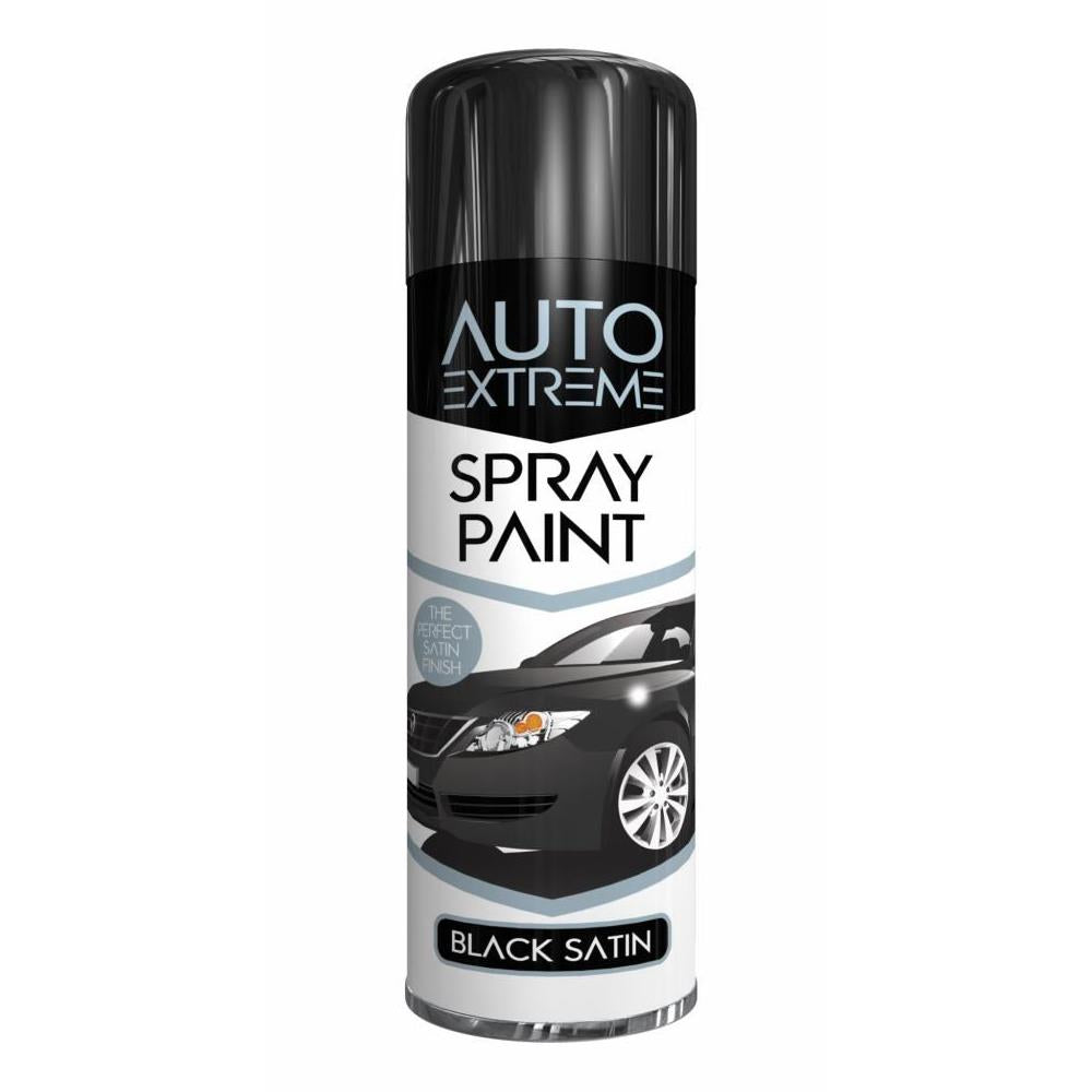 Auto Extreme Black Satin Spray Paint 250ml Spray Paint