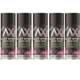 5X Auto Extreme Black Alloy Wheel Spray Paint 400ml