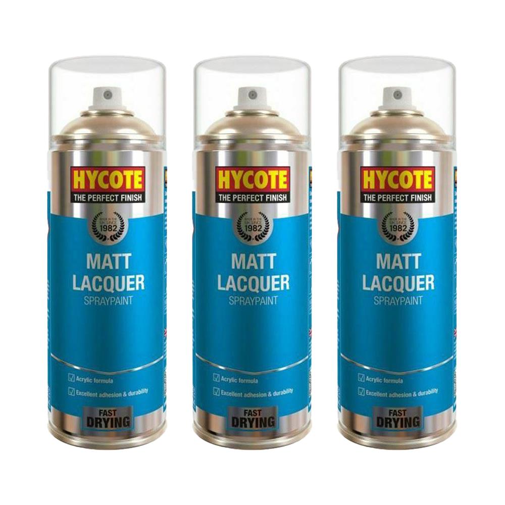 3X Hycote Matt Lacquer Spray Paint 400ml Spray Paint