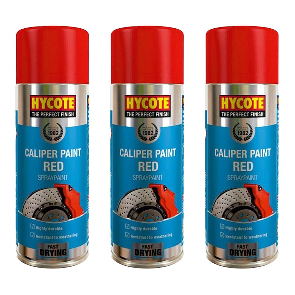 3X Hycote Red Caliper Spray Paint 400ml Spray Paint