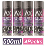 4X - Hi-Gloss Tyre Shine Spray 500ml Spray Paint