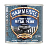 6X Hammerite Hammered Black Paint 250ml