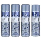 4X Upol Power Can Build Grey Primer Aerosol Spray 500ml Spray Paint