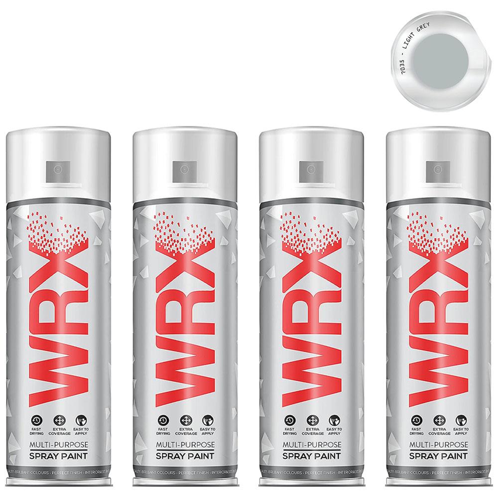 4X WRX Flat Light Grey Spray Paint 400ml Spray Paint