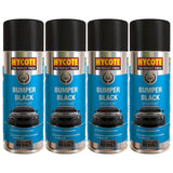 4X Hycote Bumper Paint Black Spray Paint 400ml Spray Paint