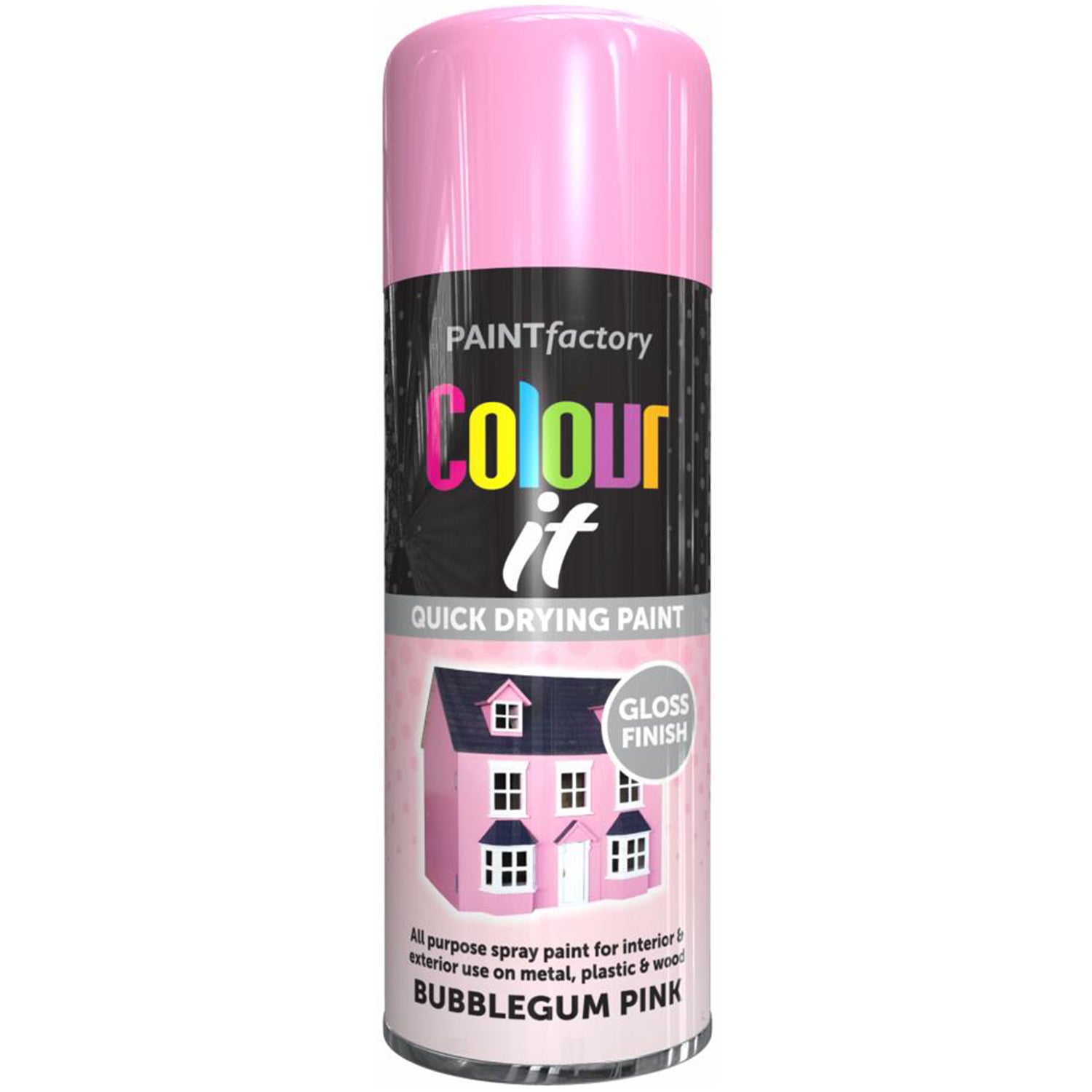Paint Factory Bubblegum Pink Gloss Spray Paint 400ml Spray Paint