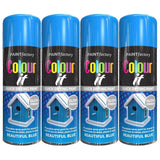 4X Paint Factory Beautiful Blue Gloss Spray Paint 250ml Spray Paint