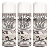 3X Auto Extreme White Gloss Spray Paint 400ml Spray Paint