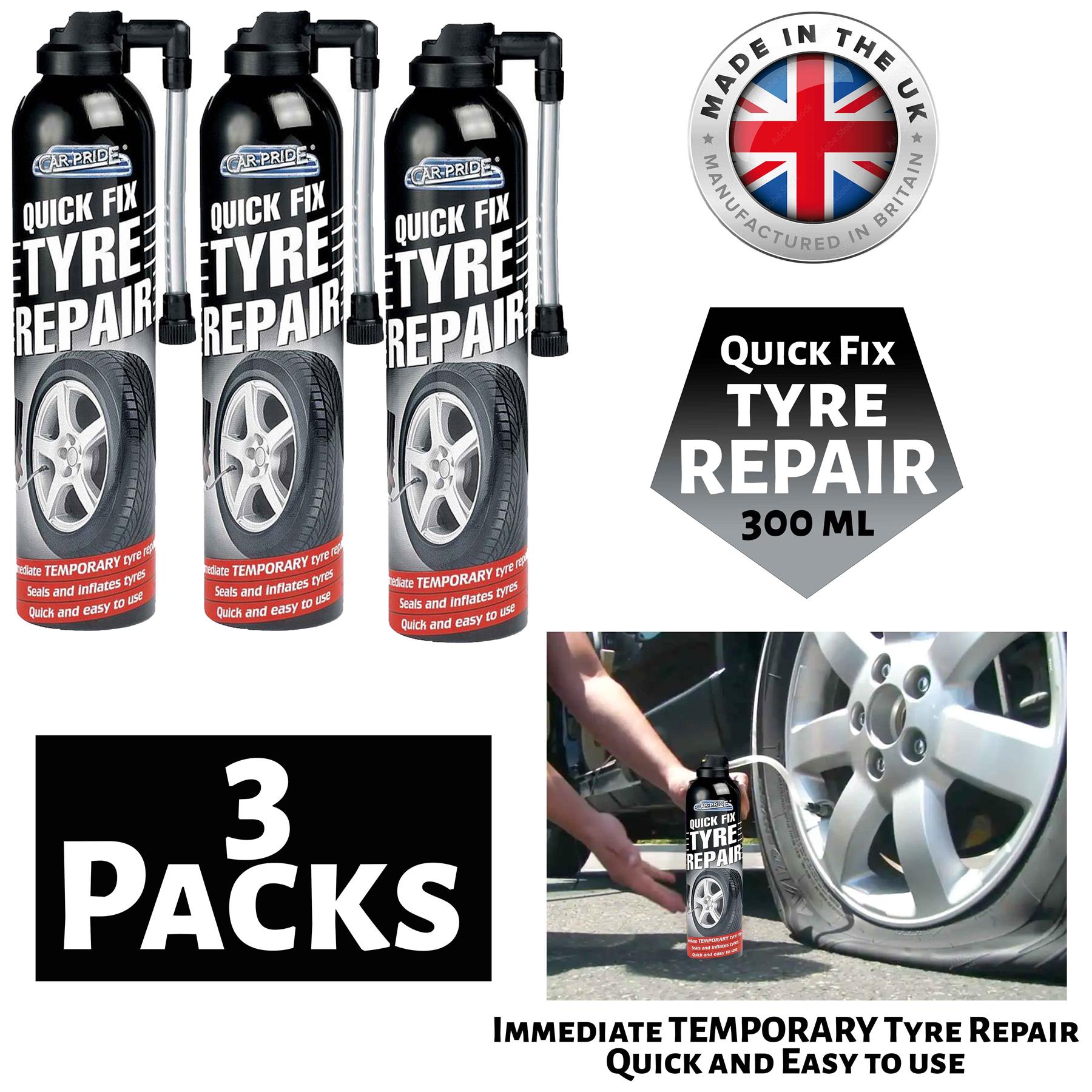 3X Quick Fix Tyre Repair 300ml Sealant