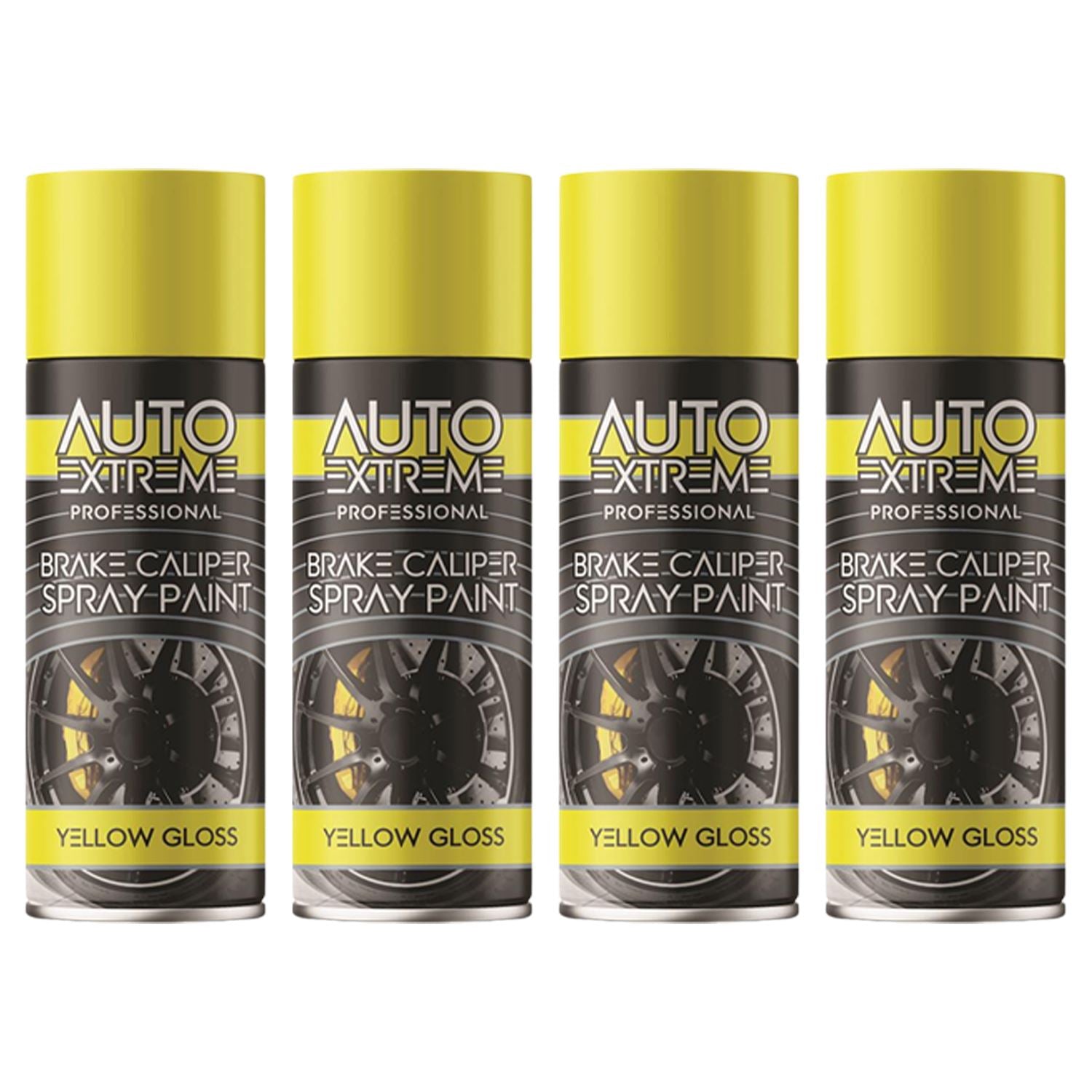 4X - Break Caliper Yellow Gloss Spray Paint 400ml Spray Paint