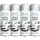 4X Auto Extreme White Gloss Spray Paint 250ml Spray Paint