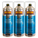 3X Hycote Bodyshop Clear Lacquer Spray Paint 400ml Spray Paint