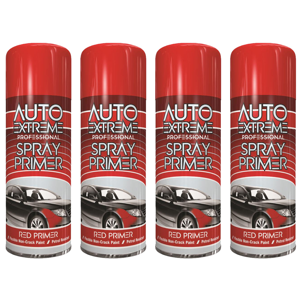 4X Auto Extreme Red Primer Spray 400ml Spray Paint