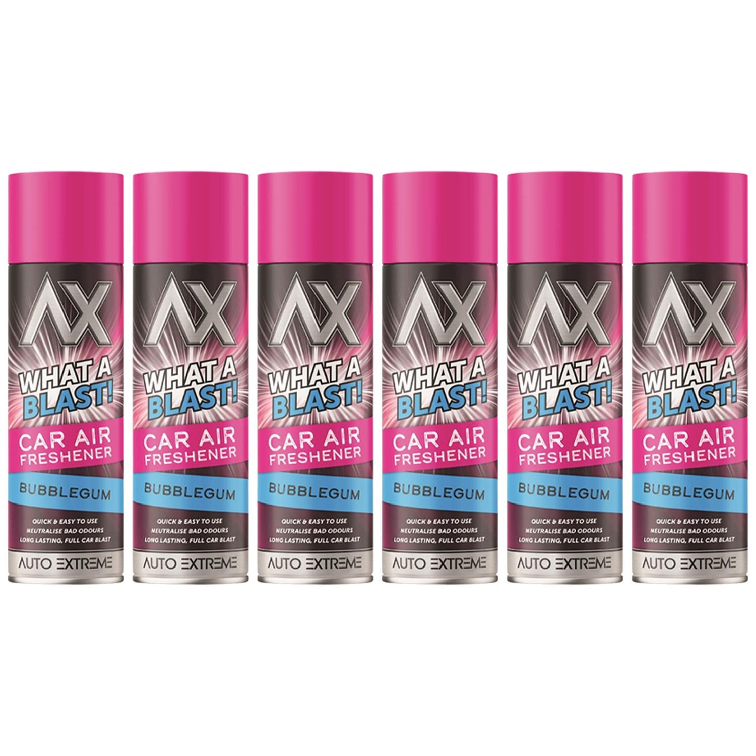 6X - What A Blast! Bubblegum Car Air Freshener Spray 500ml Car Air Freshener