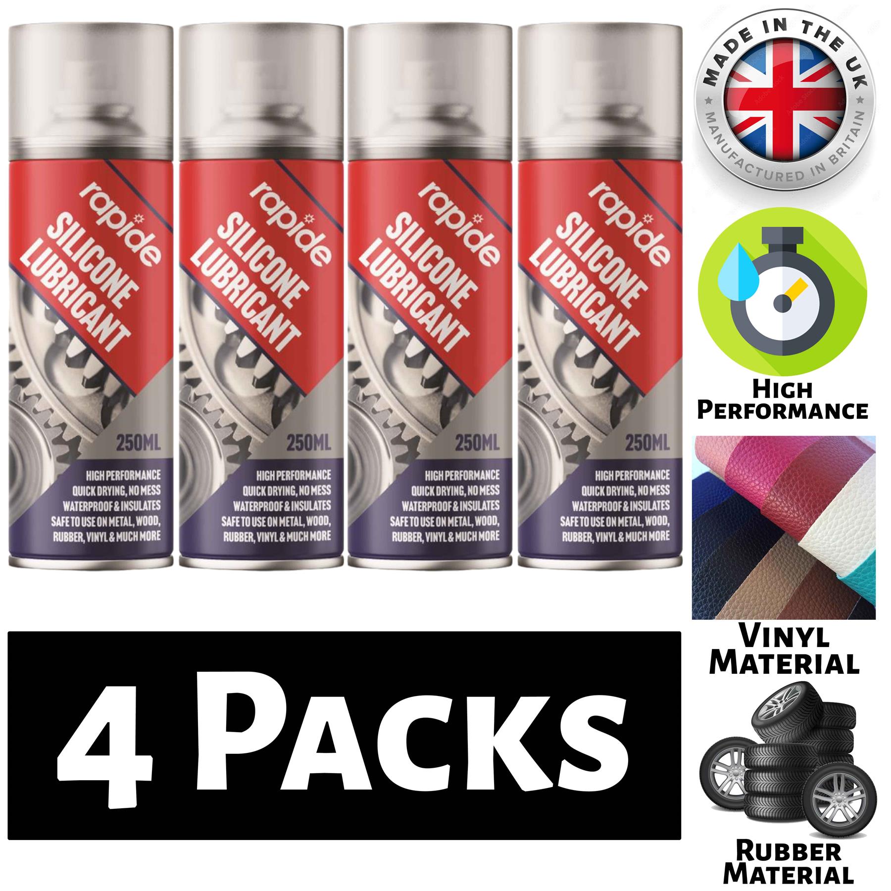 4X Rapide Silicone Lubricant 250ml Spray Paint