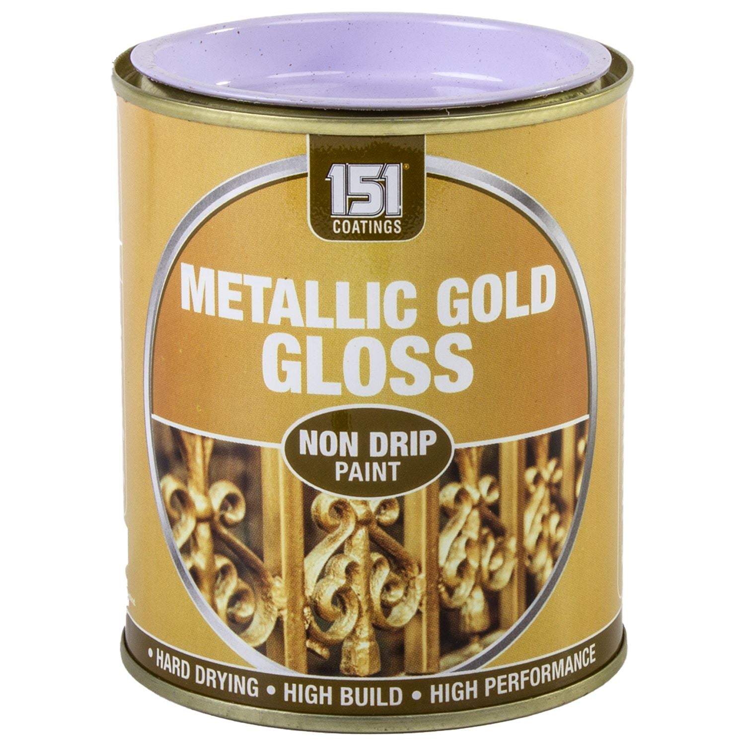 Metallic Gold Gloss Non-Drip Paint 300ml Tin Paint