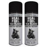 2X Paint Factory Textured Effect Black Spray Paint 400ml Spray Paint