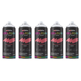5X Wild Rose RAL 3017 Gloss Spray Paint 400ml