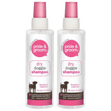 2X Pride & Groom Raspberry Dry Dog Shampoo 200ml Pet supplies