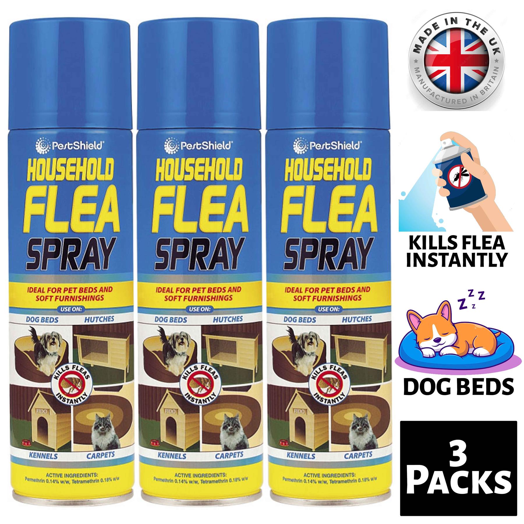 3X Household Flea Aerosol 200ml Pet supplies