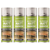 4X Paint Factory Clear Matt Varnish Spray 400ml