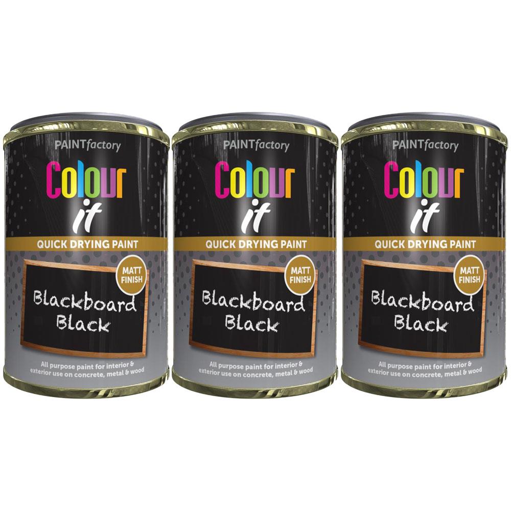 3X Paint Factory Blackboardpaint Factory Black Paint Tin 300ml Tin Paint