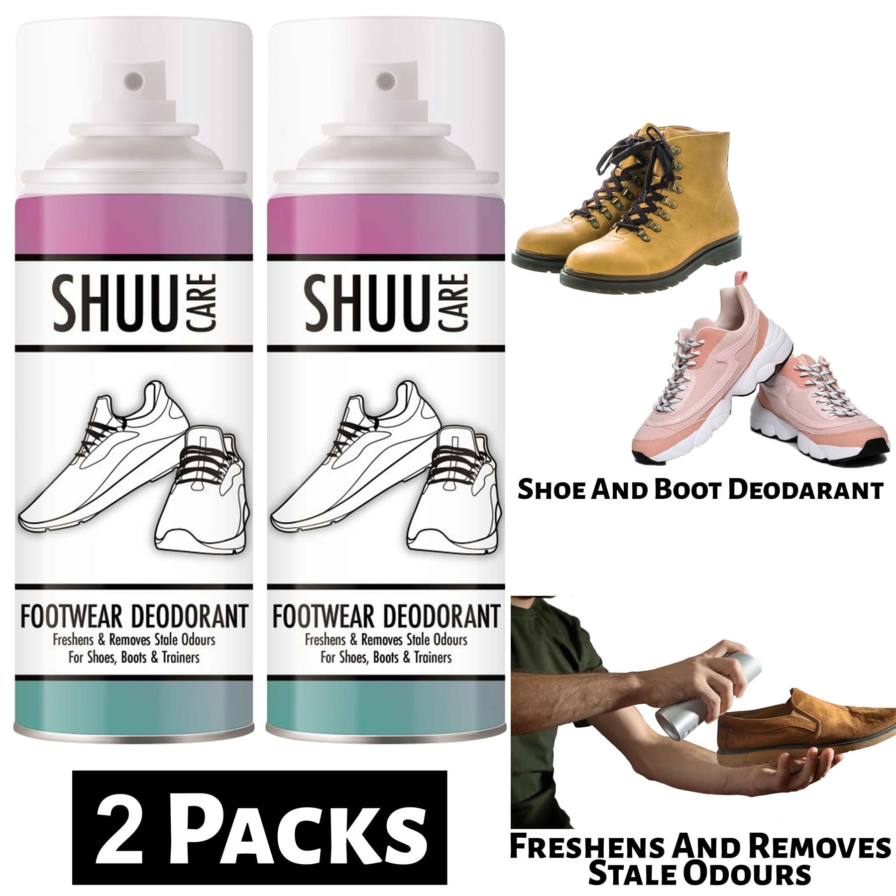 2X Shuu & Boot Deodorant Spray 250ml Shuu Deodorant Spray