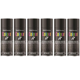 6X Paint Factory Jet Black Gloss Spray Paint 400ml