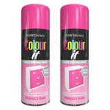 2X Paint Factory Perfect Pink Gloss Spray Paint 400ml Spray Paint