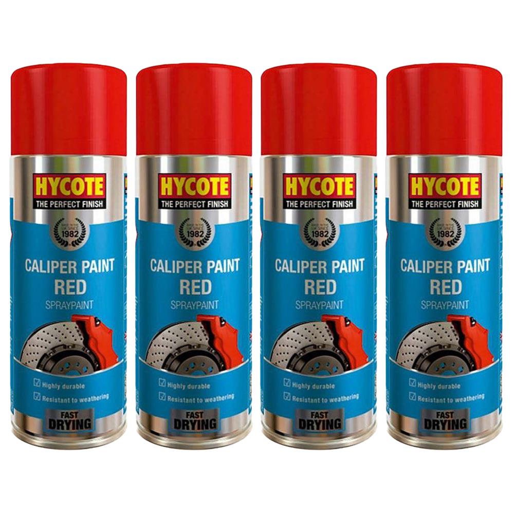 4X Hycote Red Caliper Spray Paint 400ml Spray Paint