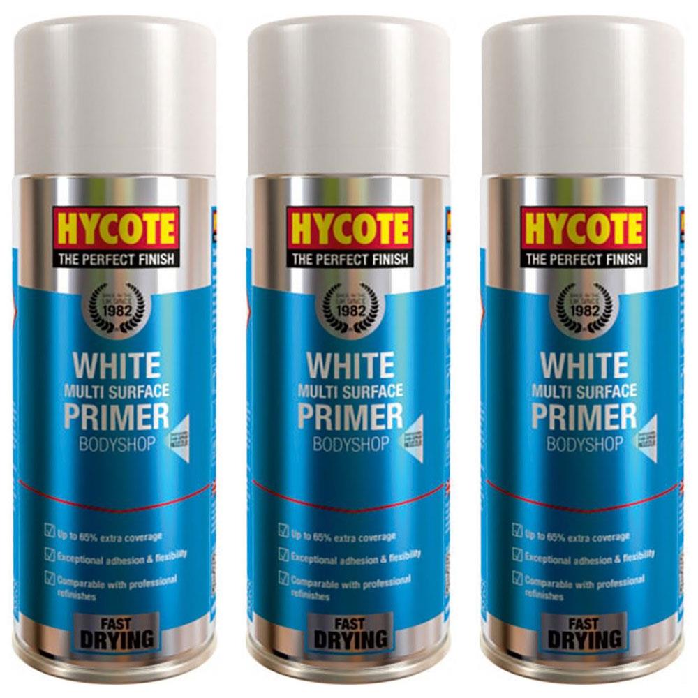 3X Hycote Bodyshop High Build White Spray Paint 400ml Spray Paint