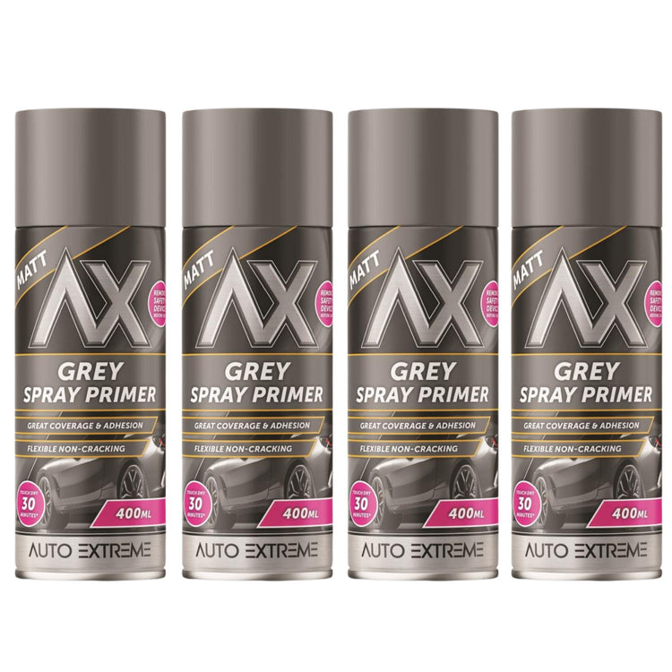 4X Auto Extreme Grey Primer Spray 400ml