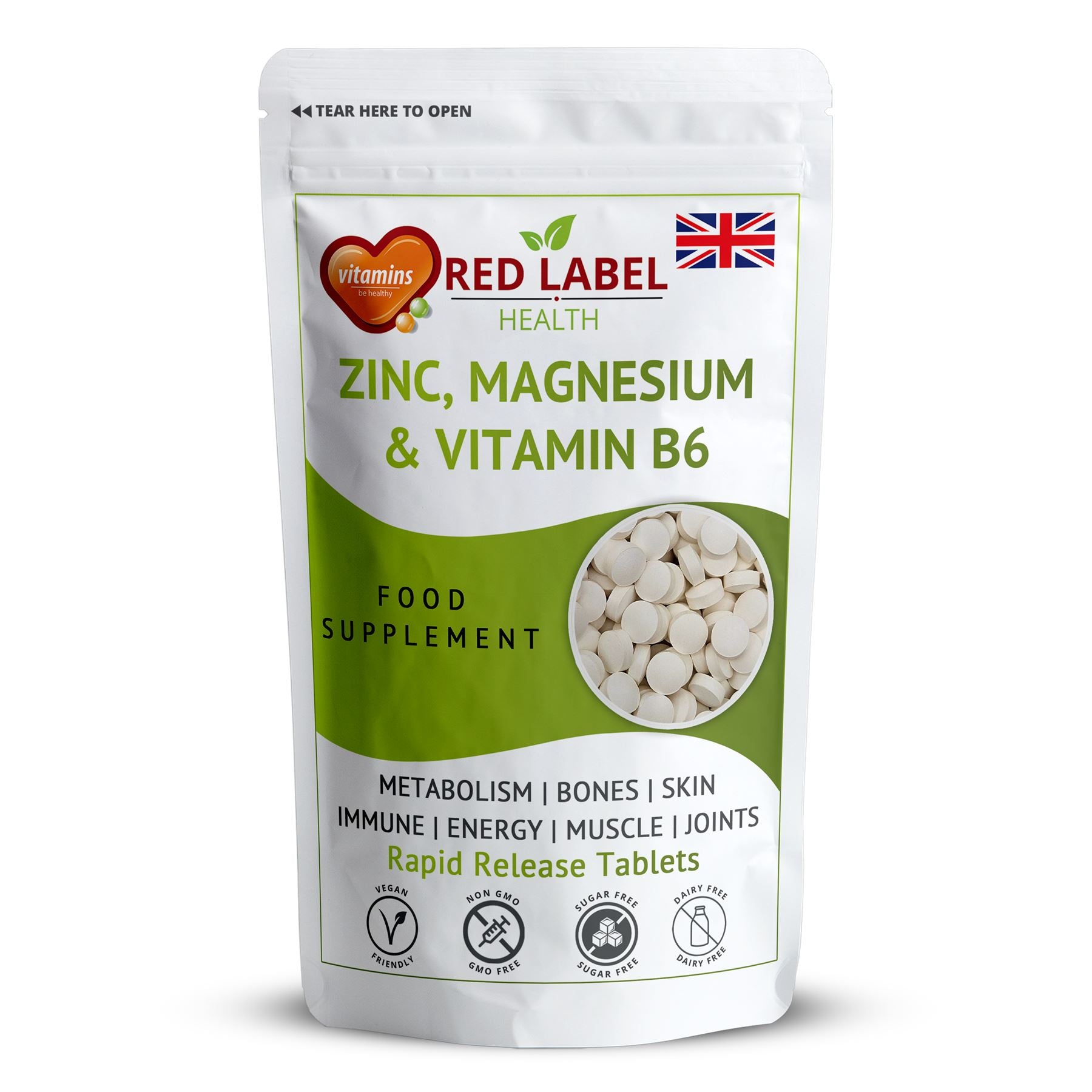 ZMA - Zinc Magnesium Vitamin B6 - 180 Tablets ZMA