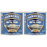 2X Hammerite Smooth Gold Paint 250ml Tin Paint