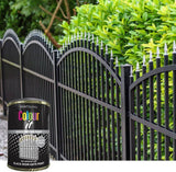 5X Paint Factory Black Iron Gate Gloss Tin Paint 300ml