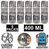 6X Auto Extreme Chrome Paint 400ml Spray Paint