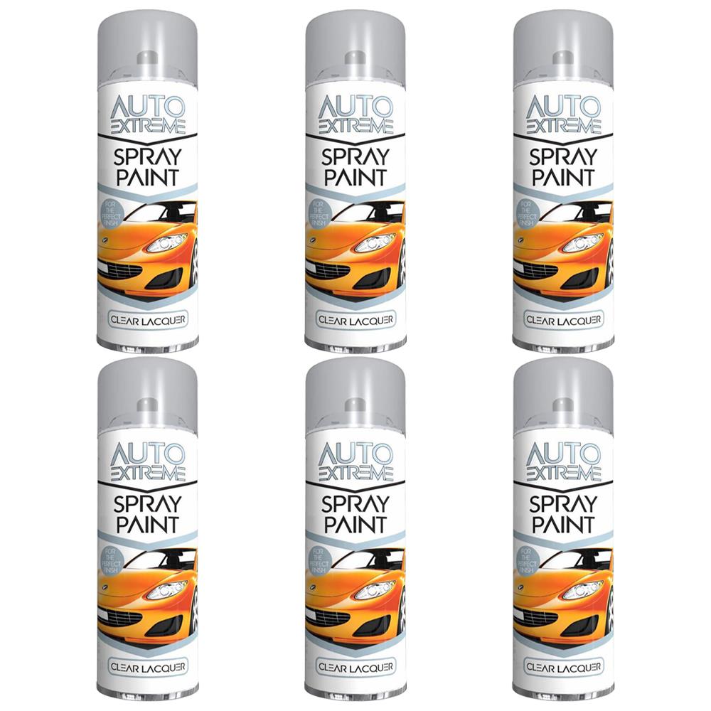 6X Auto Extreme Clear Lacquer Spray Paint 250ml Spray Paint