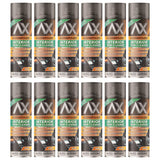 Auto Extreme black matt interior trim cleaner spray cans arranged in a neat grid for easy viewing