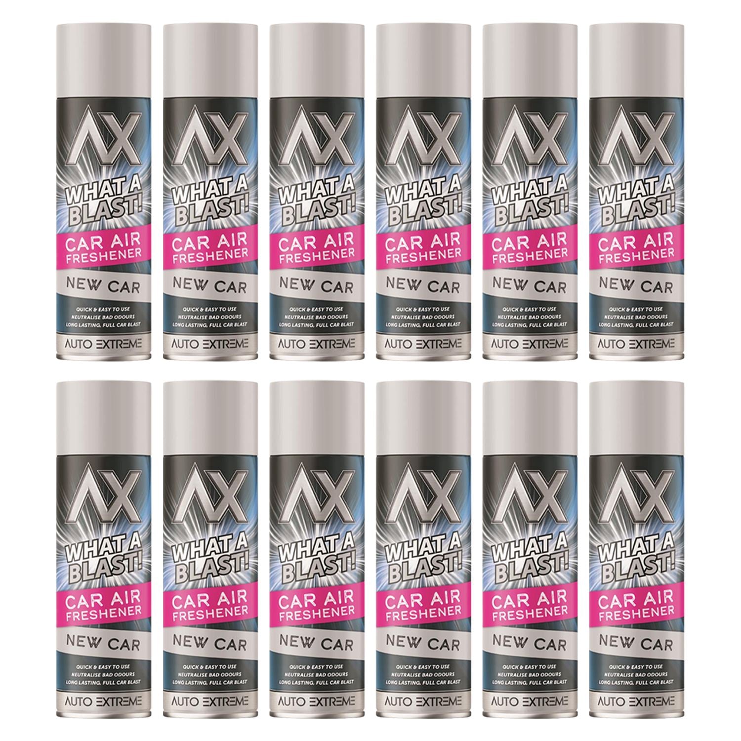 Auto Extreme car air freshener spray in New Car scent for a fresh and pleasant driving experience