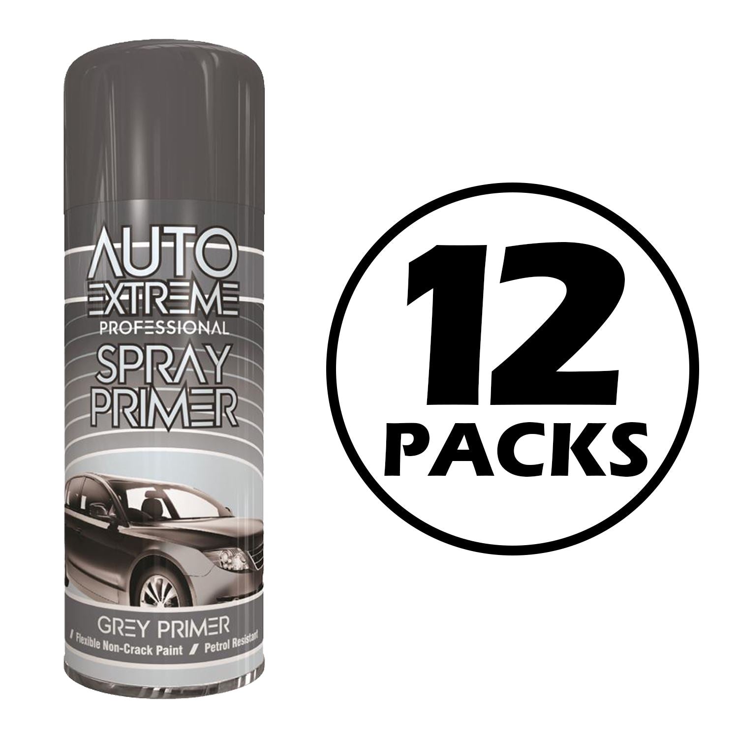 12X Auto Extreme Grey Primer Spray 400ml Spray Paint