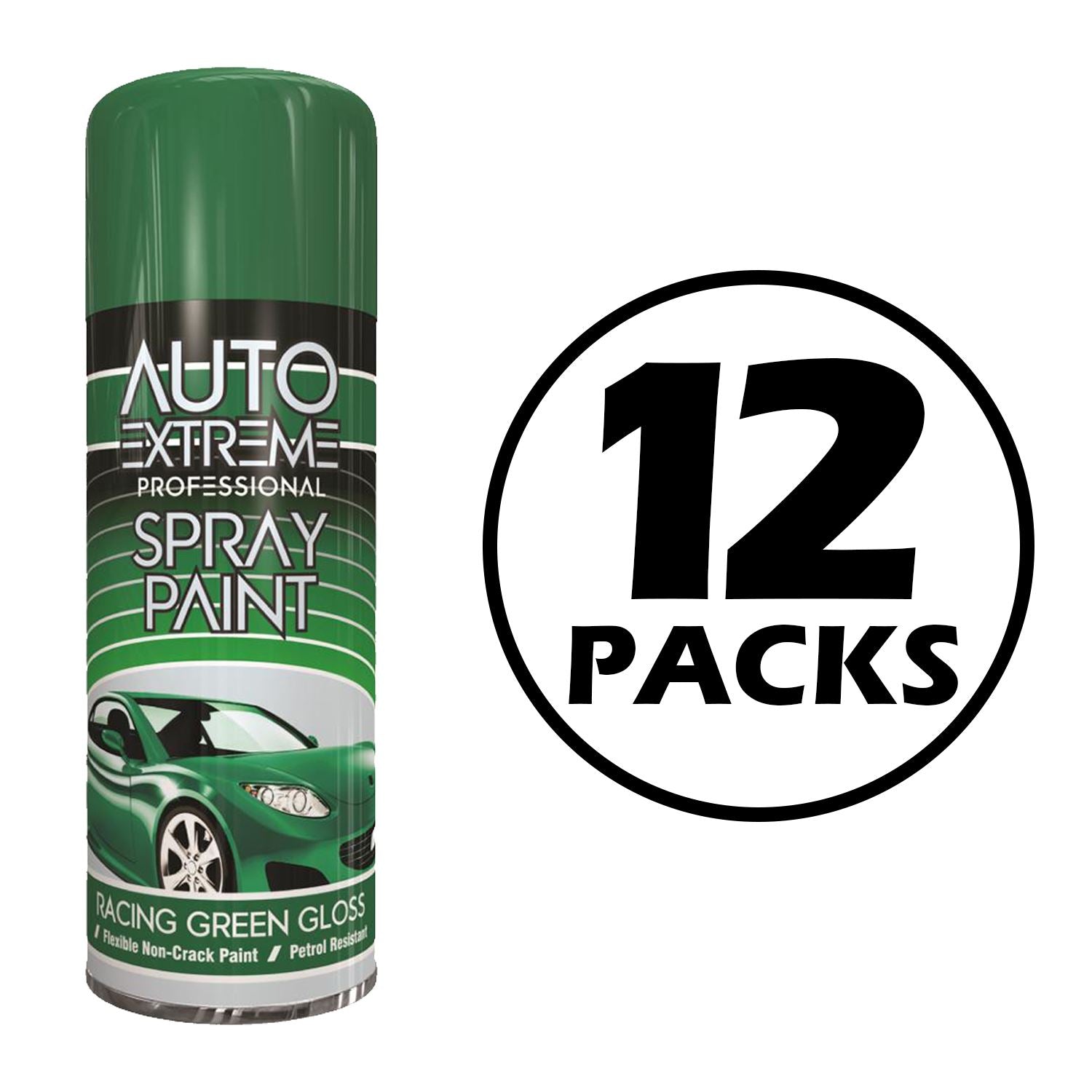 12X Auto Extreme Racing Green Spray Paint 400ml Spray Paint